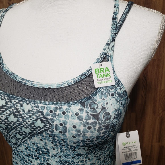 Gaiam Shine Mesh Bra Tank Sz XS NWT - Picture 7 of 13